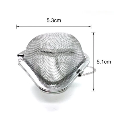 $4.19 • Buy 2pcs Stainless Steel Loose Mesh Ball Tea Leaf Strainer Infuser Herb Spice Filter