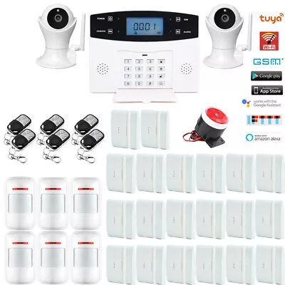 C50 Tuya APP Camera WiFI GSM Wireless Wired Home Burglar Security Alarm System • $225.14