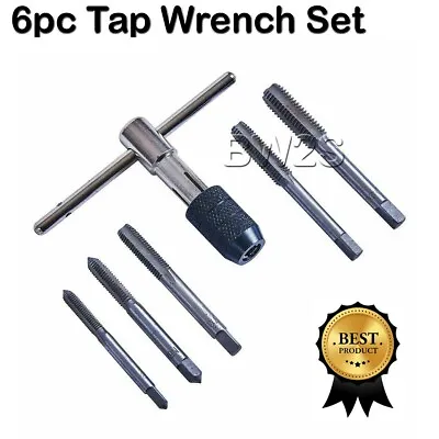 £5.60 • Buy 6pc Tap Set Chuck Heavy Duty Metric Wrench M5 M6 M7 M8 M10 Steel Thread Cutte
