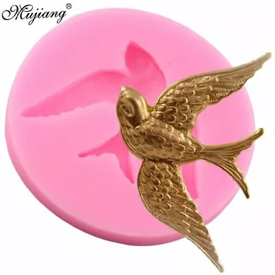 Bird Silicone Mold Cake Decorating Tools Fondant Candy Chocolate Gumpaste Moulds • £13.41