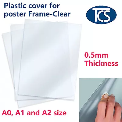 5 / 10 Pcs Replacement A0 A1 A2 Size Anti-glare Plastic Poster Cover Snap Frame • $42