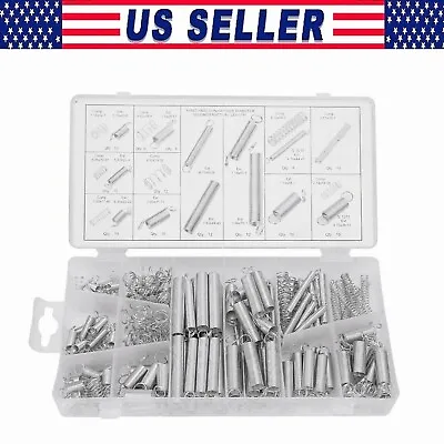 200 Piece Spring Assortment Set Extension And Compression Springs Kit For DIY • $10.89