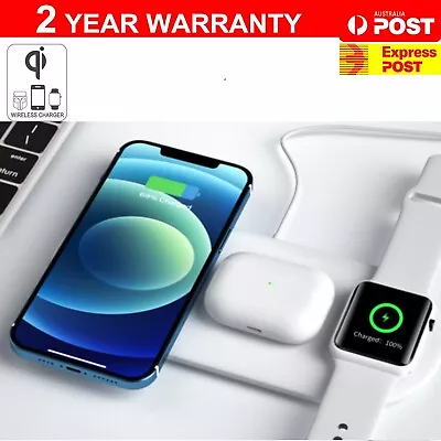 15W 3 In 1 Qi Wireless Charger Charging Dock Station For Apple Watch IPhone Pods • $27.49