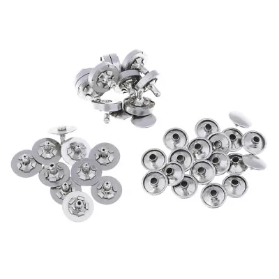 10x Magnetic Snap Double Stud Button Closure Clasp For Sewing Bag Silver14mm • £6.42