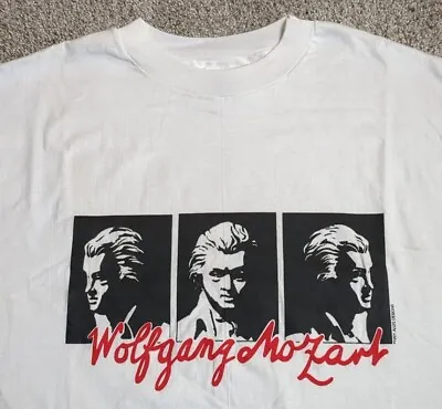 Vintage Wolfgang Mozart Caricature T Shirt 1991 Made In USA Single Stitch XL • $43.91