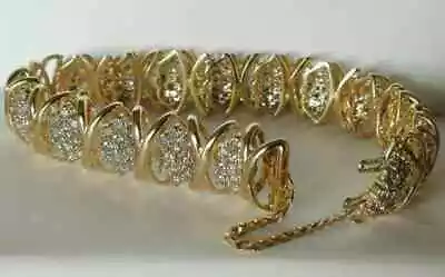 Women's Tennis Bracelet 6Ct Round Lab Created Diamond 14K Yellow Gold Plated • $179.99