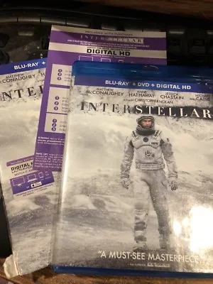 INTERSTELLAR VUDU Blu-ray/DVD/Digital Copy Includes Slipcover And Valid Code • $9.20