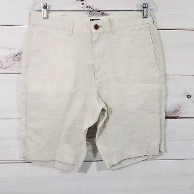 J. Crew Shorts Mens Size 31 Beige Burmuda Seersucker Vacation. • $18