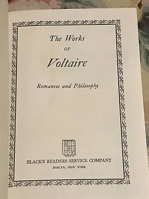 The Works Of Voltaire • $8.50