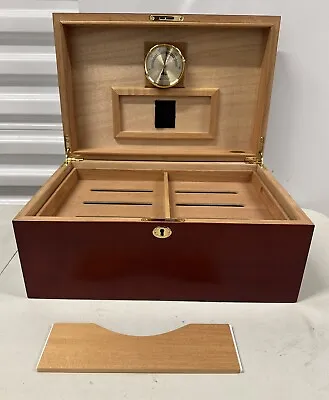 Prestige Import Group Monte Carlo Cherry Humidor With Tray & Side Handles • $60