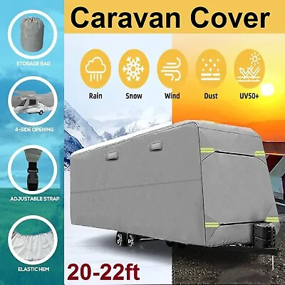 Caravan Cover Heavy Duty 4 Layer Campervan UV Bag Outdoor Waterproof Tent Covers • $209.99