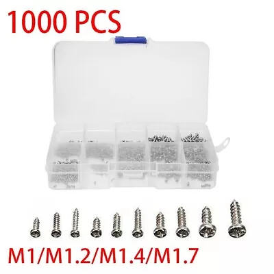 High Strength Micro Screws Set 1000Pcs M1 M1 7 Efficient And Dependable • $11.94