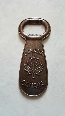 Vintage Copper Finish Bottle Opener Canada Maple Leaf Souvenir  • $9