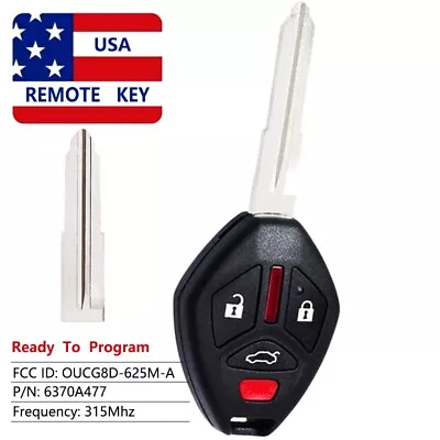 Fits For 2008-2017 Mitsubishi Lancer Remote Head Key Fob 6370A477 OUCG8D-625M-A • $14.90