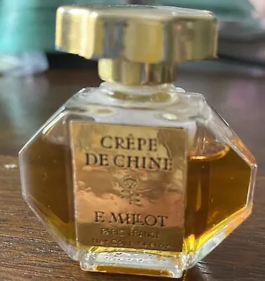 Vintage Crepe De Chine By F. Millot Mini Perfume Bottle 1/6 Fl Oz Paris France • $32