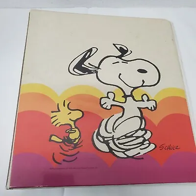 Peanuts Snoopy 3 Ring Binder K&M Company Vintage • $22