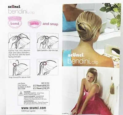 £4.99 • Buy Scunci Bendini Clip Bend Slide And Snap Hair Accessory