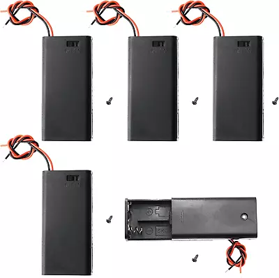 QTEATAK 5Pcs 2X 1.5V AA Battery Holder Case With On/Off Switch And Wire Leads • $10.99