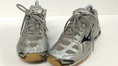 Mizuno Wave Lightning RX2 Women's Volleyball Athletic Shoes Silver/Blk. US 8.5 • $15.73