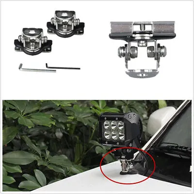 2 Pcs Car Pickup A Pillar Hood Mount Bracket Clamp Holder For Fog Light DRL • $26.89