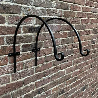 Hanging Basket Brackets Metal Round Garden Hooks (40cm) Set Of 2  • £9.99