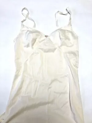 Vintage White Olga Full Petticoat Slip Size 32 Nylon Lingerie  • $29.99