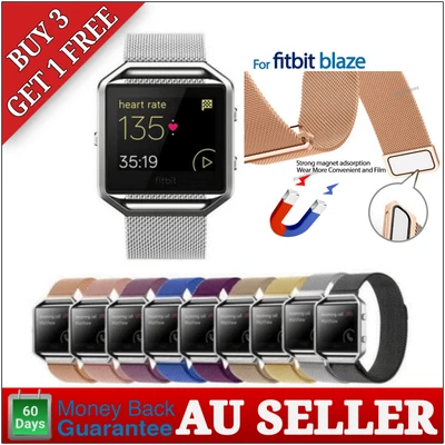 $7.15 • Buy Milanese Mesh Stainless Steel Magnetic Loop Wrist Band Strap For Fitbit Blaze