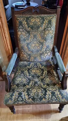 Antique Fireside Library Bedroom Chair Armchair • £65