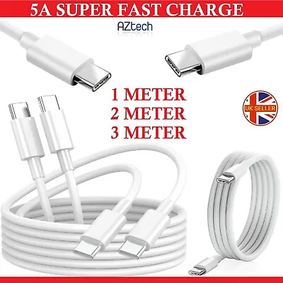 For Apple IPad Air 4 Gen 2020 Super Fast USB-C To C Charger Cable Data Sync Lead • £3.65