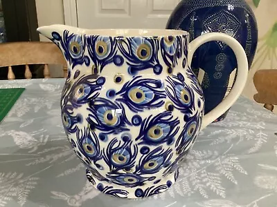 Emma Bridgewater Blue Peacock 6 Six Pint Jug  Best 20th Anniversary B/STAMP SALE • $202.11