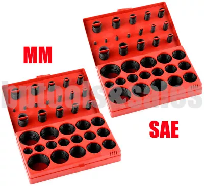 814pc O-Ring Assortment Set Plumbing (METRIC & SAE) Seal Rubber Gasket Tool Kit • $27.99
