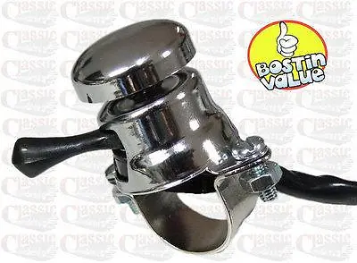 Chrome Clamp-on Horn / Dip Switch Ideal For Vintage Classic British Motorcycle • $22.14