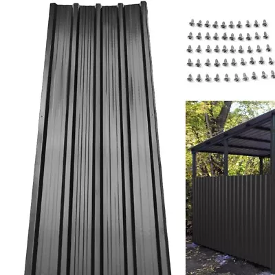 Large Corrugated Roof Sheet Profile Metal Roofing Panel Cover Carport With Screw • £72.95