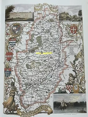 Reproduction Historic Map Thomas Moule Of County Nottinghamshire 1830 • £10