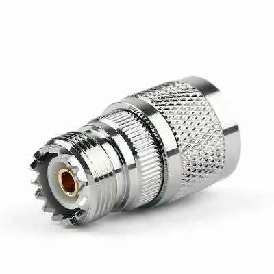 N-Type Male Plug To SO-239 UHF Female Jack RF Adapter Barrel Connector • $7.39