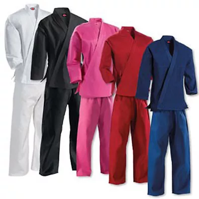 KANKU New Karate Uniform Gi For Adult And Kids Black White Blue Red Pink • $32.95