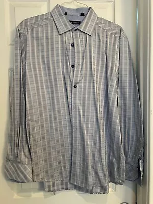 Zagiri-Mens Long Sleeve Button Down Shirt Extra Large XL Blue Contrast Cuffs • $8