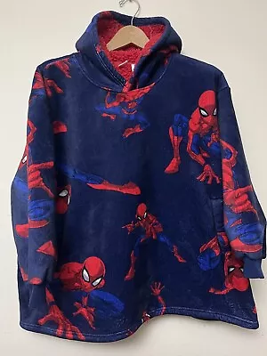 Marvel Spider-Man Hooded Pullover Pajama Plush Fleece Lined Adult Oversized • $30