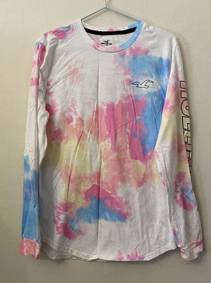 $15 • Buy Hollister Men’s Tie Dyed Long Sleeve T-Shirt - Size Medium