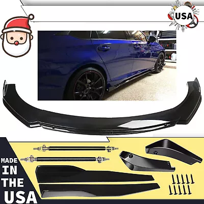 For Honda Civic Type-R Front Bumper Lip Splitter Spoiler Body Kit Side Skirt • $69.99