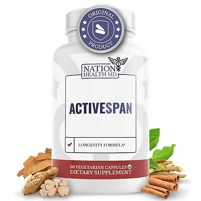 NATION HEALTH MD ActiveSpan -Longevity Formula Supplement With Ashwagandha • $59