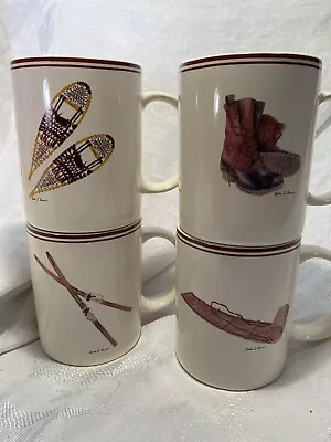 LL Bean Winter Lodge Coffee Mugs / Set Of 4 • $49.99