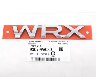 $27.48 • Buy Genuine OEM Subaru 93079VA030  WRX  Rear Emblem Badge 2015-2018 WRX