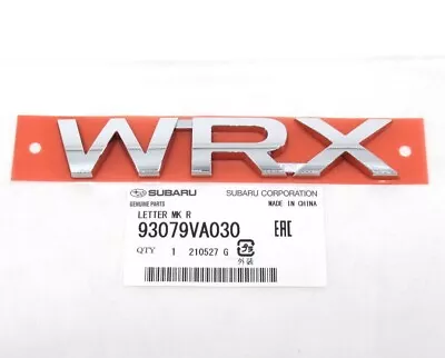 $27.48 • Buy Genuine OEM Subaru 93079VA030  WRX  Rear Emblem Badge 2015-2018 WRX