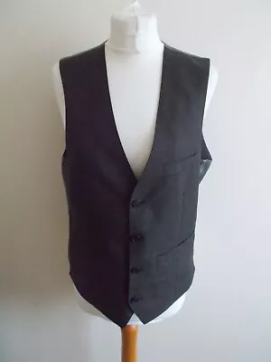 Men's Blazer Brown Mix V Neck  Waistcoat Vest  Size 38 Wool • £13.95