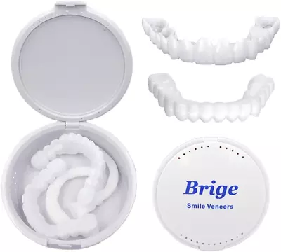 Smile Snap On UpperBottom Teeth Denture Veneers Set Eat False Dental Tooth Cover • $14.31