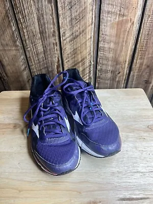 Mizuno Womens Wave Rider 17 410564 8X00 Purple Running Shoes Sneakers Size W8 • $21.95