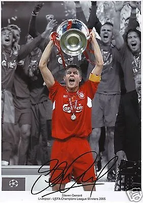£6.49 • Buy Steven Gerrard - Liverpool Autograph Signed Pp Photo Poster