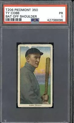 1909 T206 Ty Cobb (Holding Bat) Piedmont - PSA 1 • $3765