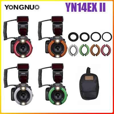 YONGNUO YN14EX II TTL LED Macro Ring Light Speedlite Double Lamp Flash For Canon • $166